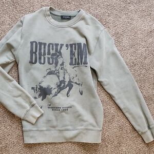 Women's Green Graphic Sweater